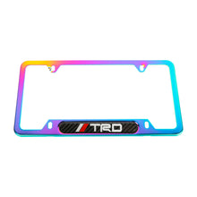 Load image into Gallery viewer, Brand New Universal 1PCS TRD Neo Chrome Metal License Plate Frame