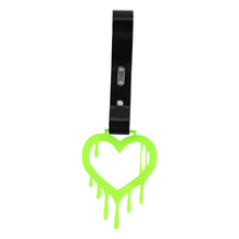 Load image into Gallery viewer, Brand New Drip Heart Green JDM TSURIKAWA Ring Subway Train Bus Handle Black Strap Charm Drift