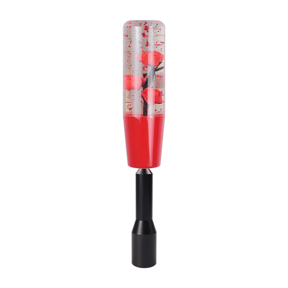 Brand New JDM Glitter Red Rose Flowers Manuel Gear Stick Shift Knob M8 M10 M12 & Black Shifter Extender Extension