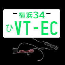 Load image into Gallery viewer, Brand New Universal JDM VT-EC Aluminum Japanese License Plate Led Light Plate