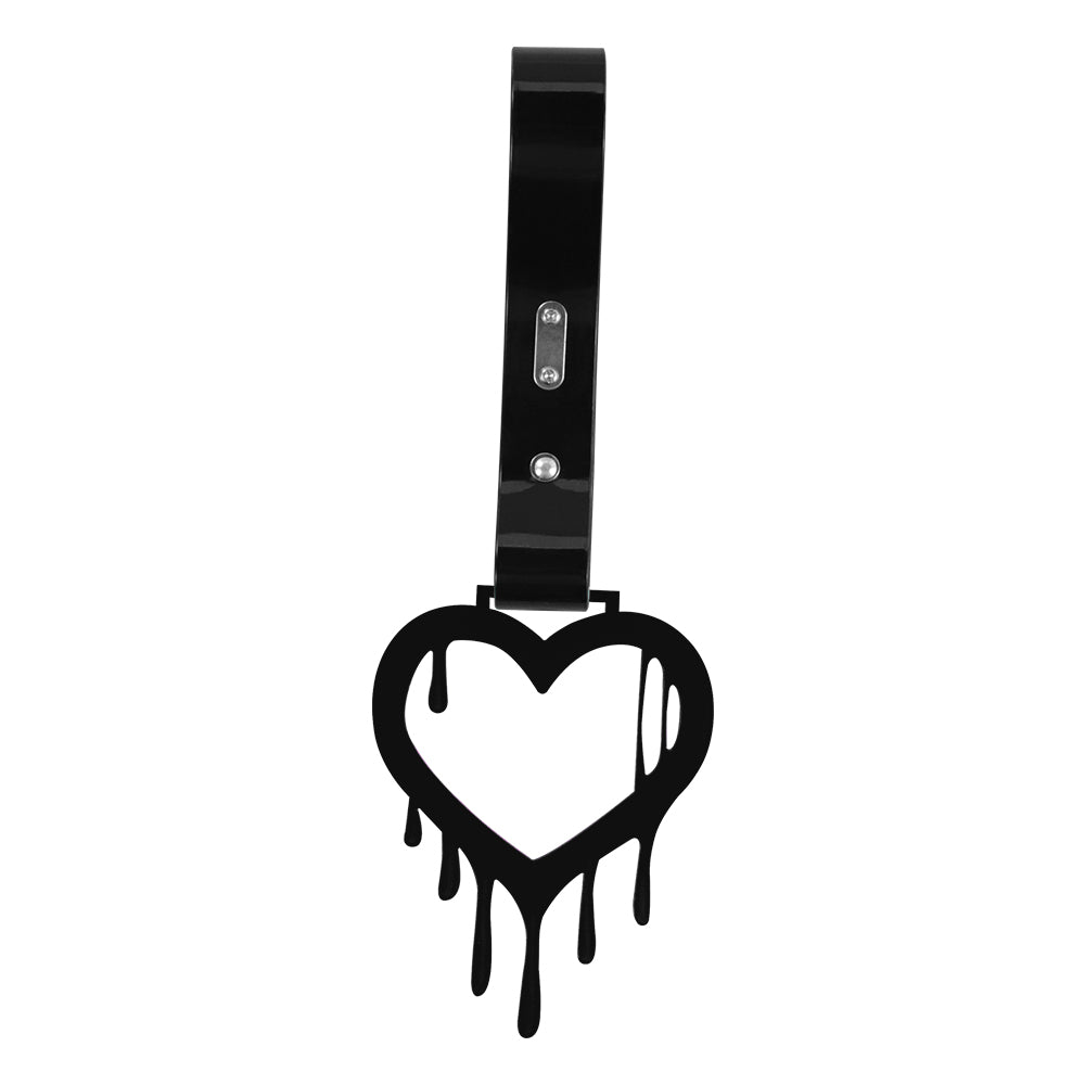 Brand New Drip Heart Black JDM TSURIKAWA Ring Subway Train Bus Handle Black Strap Charm Drift