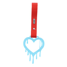 Load image into Gallery viewer, Brand New Drip Heart Teal JDM TSURIKAWA Ring Subway Train Bus Handle Red Strap Charm Drift