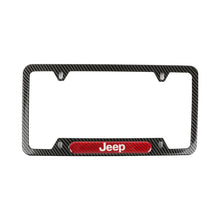 Load image into Gallery viewer, Brand New Universal 1PCS JEEP Carbon Fiber Look Metal License Plate Frame