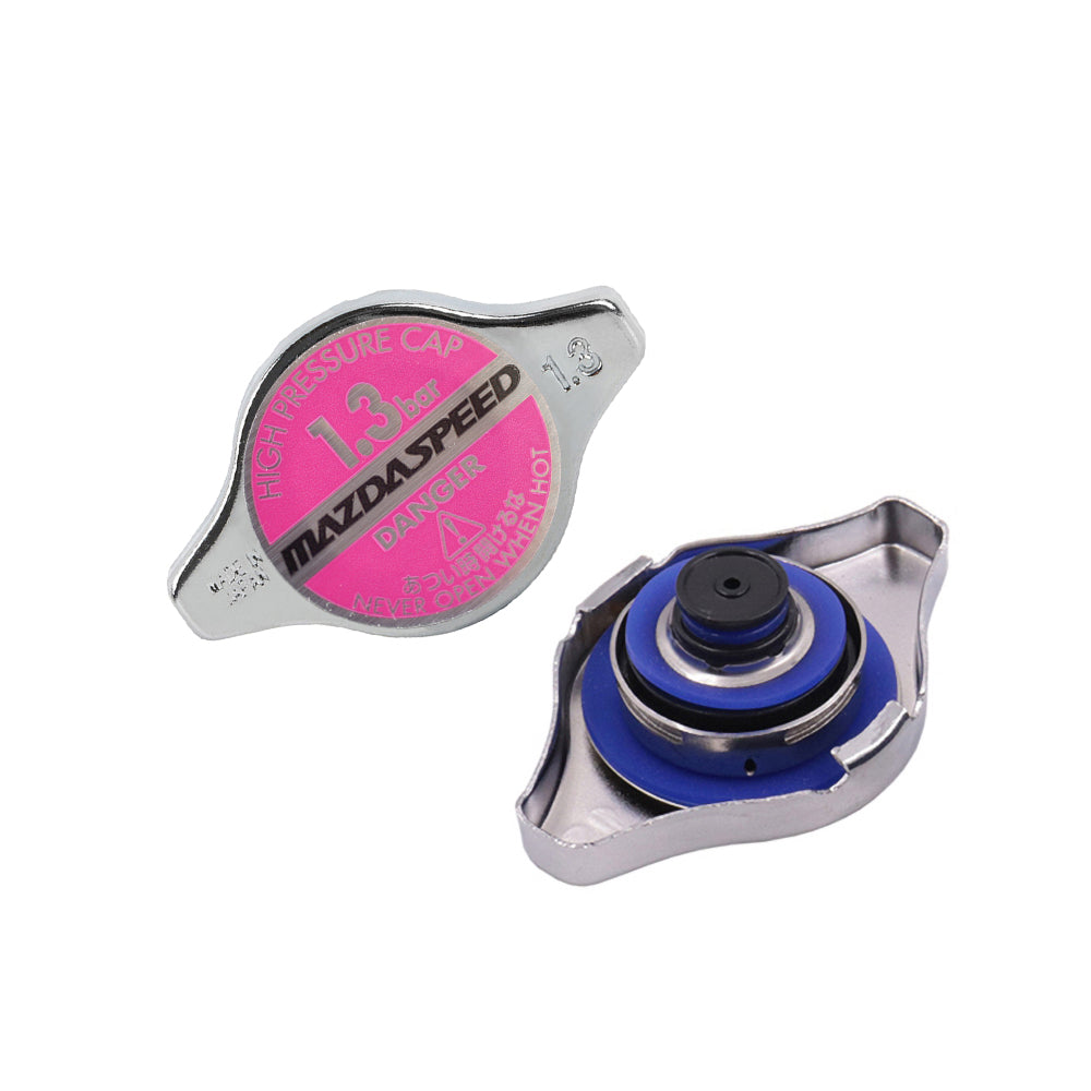 Brand New JDM 1.3bar 9mm MAZDASPEED Chrome Racing Cap High Pressure Radiator Cap For Universal