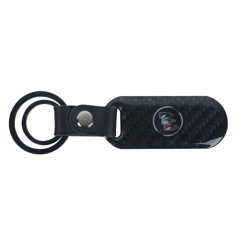 Brand New Universal 100% Real Carbon Fiber Keychain Key Ring For Buick