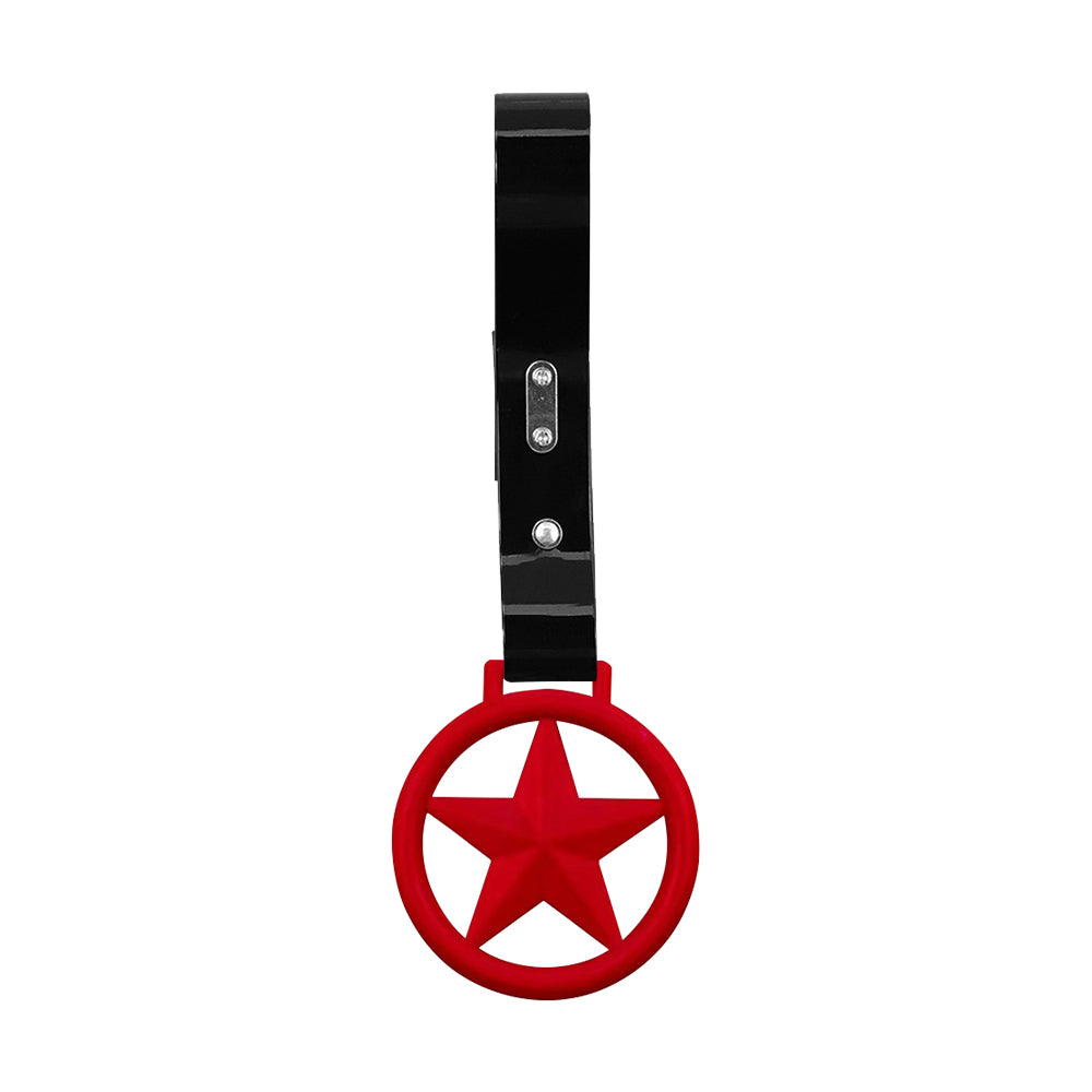 Brand New Round Star Red JDM TSURIKAWA Ring Subway Train Bus Handle Black Strap Charm Drift