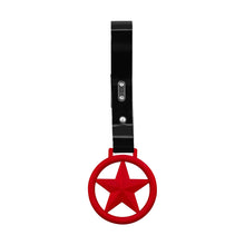 Load image into Gallery viewer, Brand New Round Star Red JDM TSURIKAWA Ring Subway Train Bus Handle Black Strap Charm Drift