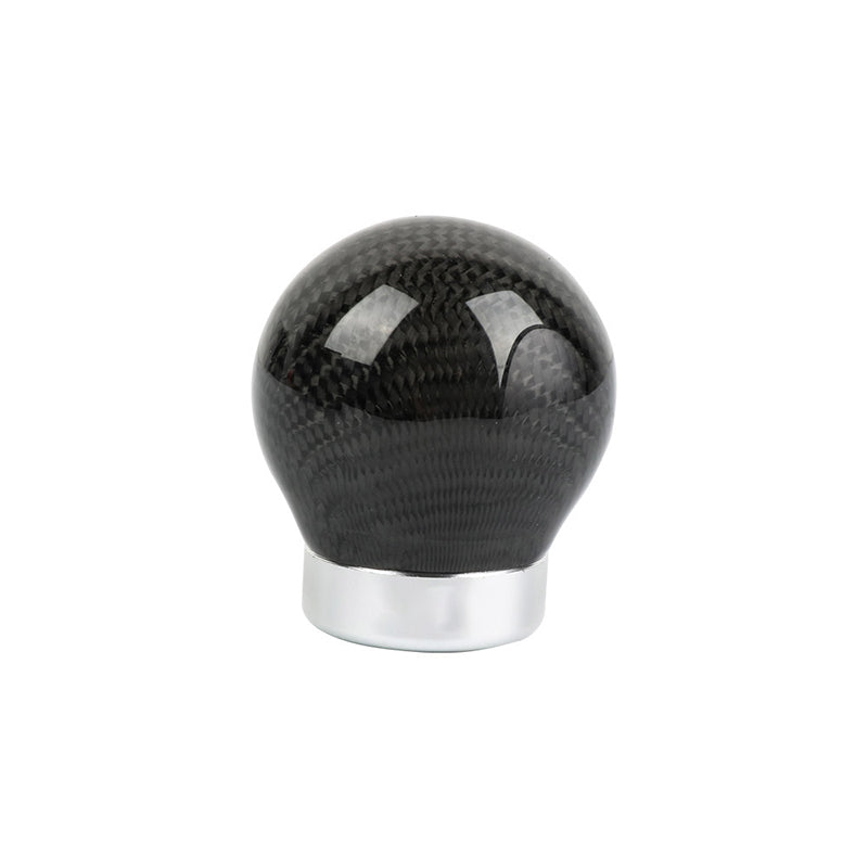 Brand New Universal Real Carbon Fiber Black Round Ball Manual Car Racing Gear Shift Knob Shifter M12 M10 M8