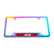 Load image into Gallery viewer, Brand New Universal 1PCS JEEP Neo Chrome Metal License Plate Frame