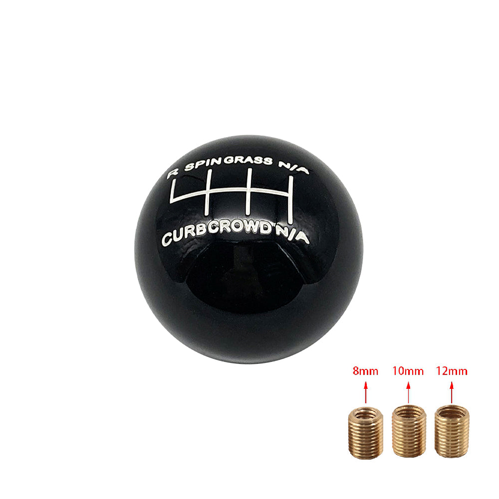 BRAND NEW UNIVERSAL CROWD WRECKER BLACK SHIFT KNOB FOR 6 SPEED SHORT THROW SHIFTER M8 M10 M12