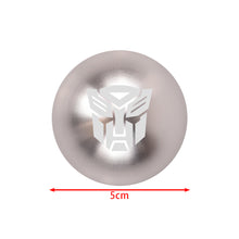 Load image into Gallery viewer, BRAND NEW UNIVERSAL JDM AUTOBOT TRANSFORMERS Aluminum Silver Round Ball Manual Gear Stick Shift Knob M8 M10 M12