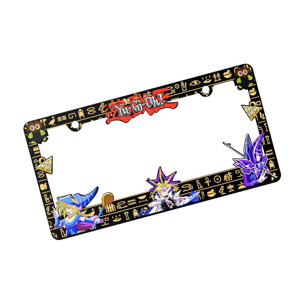 Brand New Universal 1PCS Anime Yu-Gi-Oh ABS Plastic Black License Plate Frame