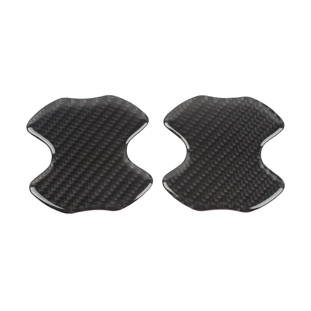 BRAND NEW UNIVERSAL 2PCS REAL CARBON FIBER ANTI-SCRATCH DOOR HANDLE PROTECTOR