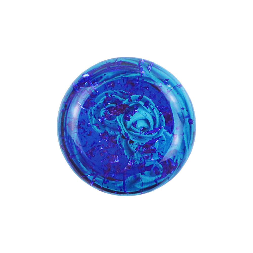 Brand New Universal 150mm Sakura Blue Glitter Rose Flowers Manual Car Gear Stick Shift Knob M8 M10 M12