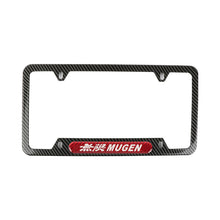 Load image into Gallery viewer, Brand New Universal 2PCS Mugen Carbon Fiber Look Metal License Plate Frame