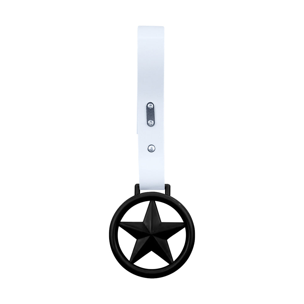 Brand New Round Star Black JDM TSURIKAWA Ring Subway Train Bus Handle White Strap Charm Drift