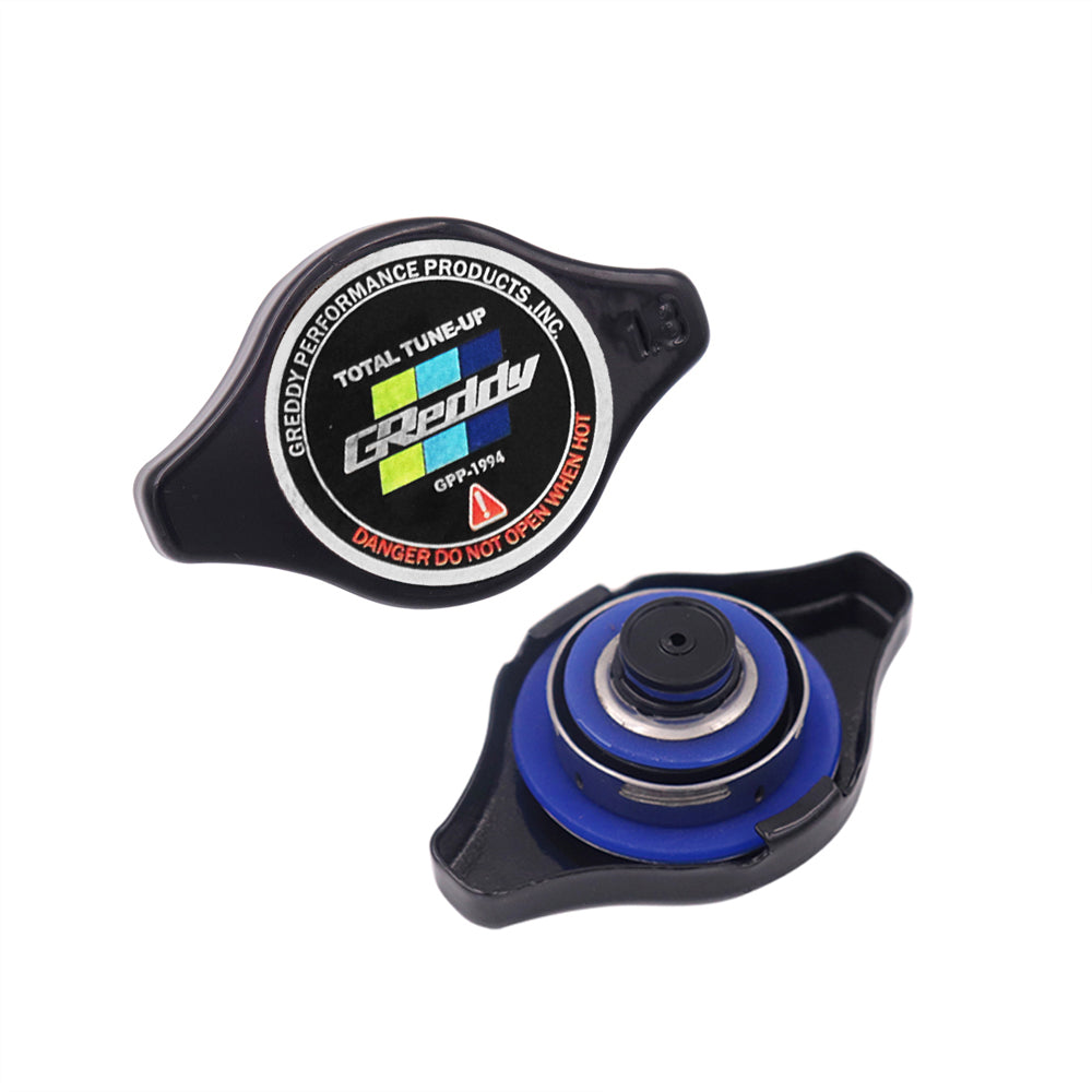 Brand New JDM 1.3bar 9mm Greddy Racing Black Racing Cap High Pressure Radiator Cap For Universal