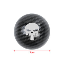 Load image into Gallery viewer, BRAND NEW UNIVERSAL JDM THE PUNISHER Aluminum Carbon Fiber Look Round Ball Manual Gear Stick Shift Knob M8 M10 M12