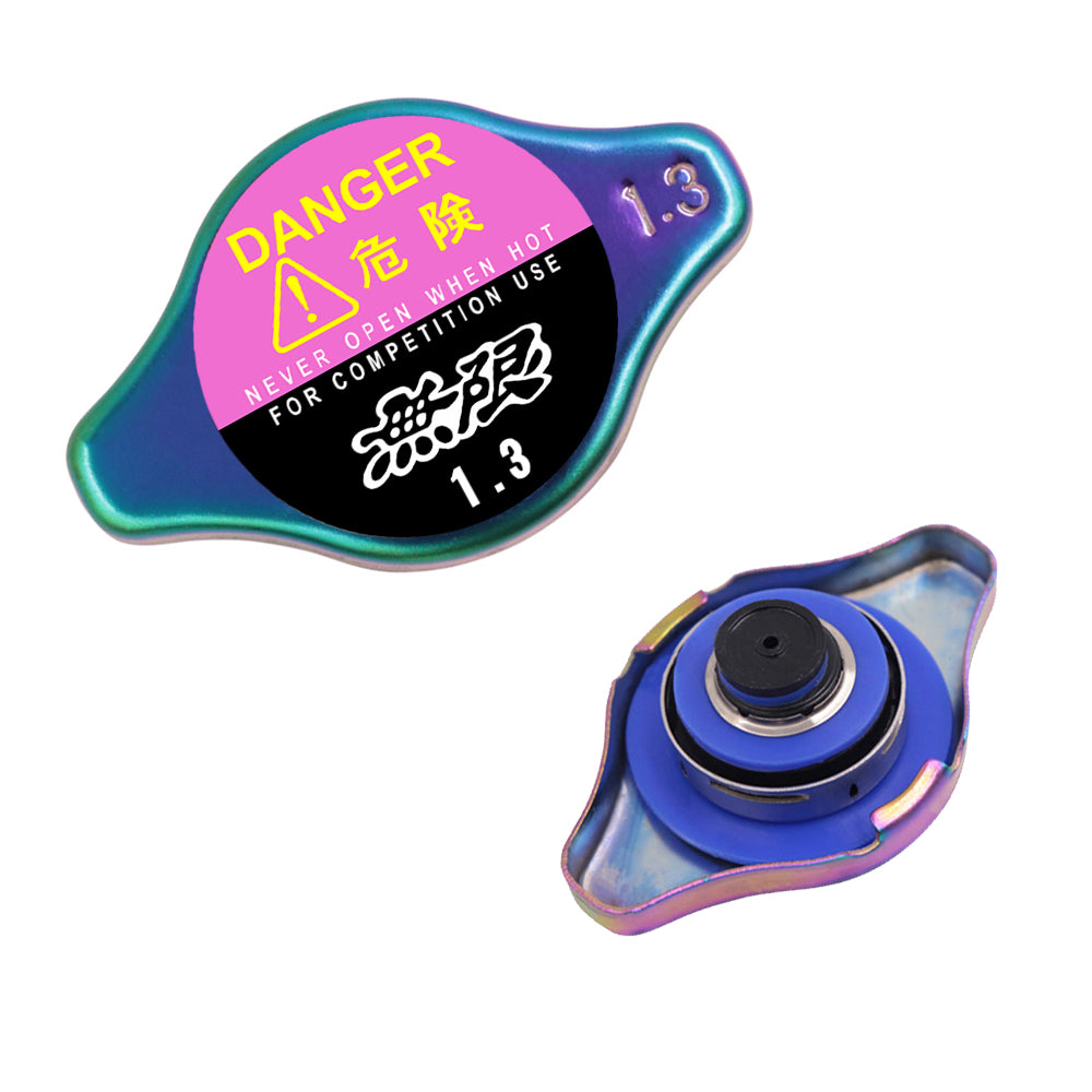 Brand New JDM 1.3bar 9mm Mugen Neo Chrome Racing Cap High Pressure Radiator Cap For Universal