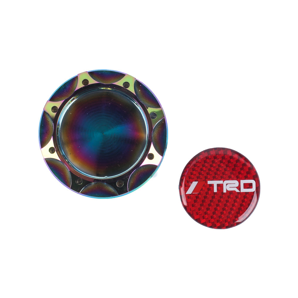 Brand New Toyota TRD Real Carbon Fiber Sticker ALUMNIUM Neo Chrome Billet Engine Oil FILLER Cap