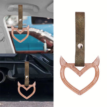 Load image into Gallery viewer, Brand New Devil Demon Heart Gold Glitter JDM TSURIKAWA Ring Subway Train Bus Handle Strap Charm Drift