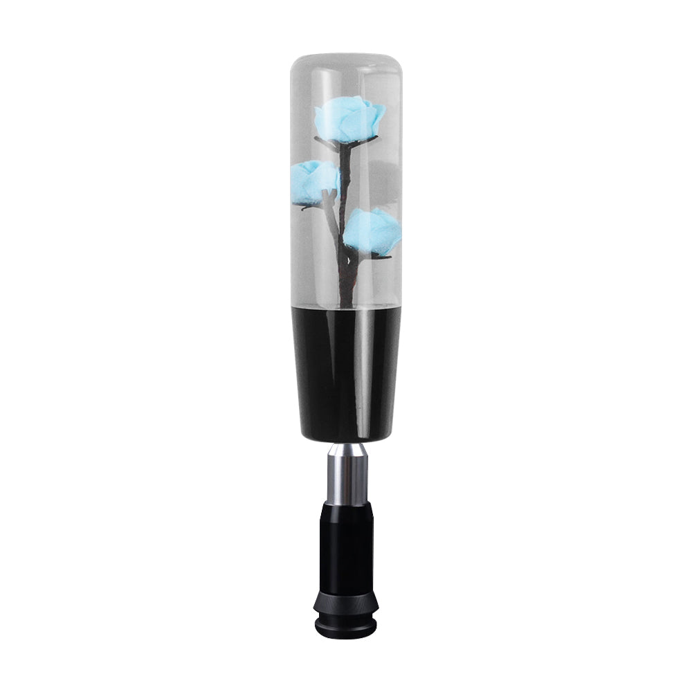 Brand New Universal JDM Crystal Rose Flowers Teal Automatic Car Gear Shift Knob Shifter