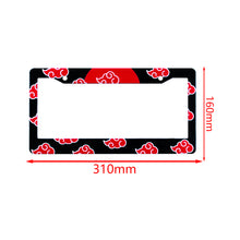 Load image into Gallery viewer, Brand New Universal 1PCS JDM NARUTO AKATSUKI CLOUD ABS Plastic Black License Plate Frame