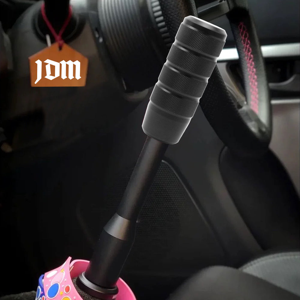 Brand New Universal Frosted Aluminum Black Manual Car Gear MT Stick Shift Knob M8 M10 M12 & Black Shifter Extender Extension