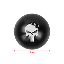 Load image into Gallery viewer, BRAND NEW UNIVERSAL JDM THE PUNISHER CHIC GIRL Aluminum Black Round Ball Manual Gear Stick Shift Knob M8 M10 M12