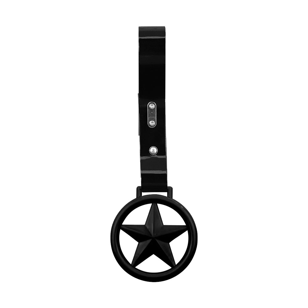 Brand New Round Star Black JDM TSURIKAWA Ring Subway Train Bus Handle Black Strap Charm Drift