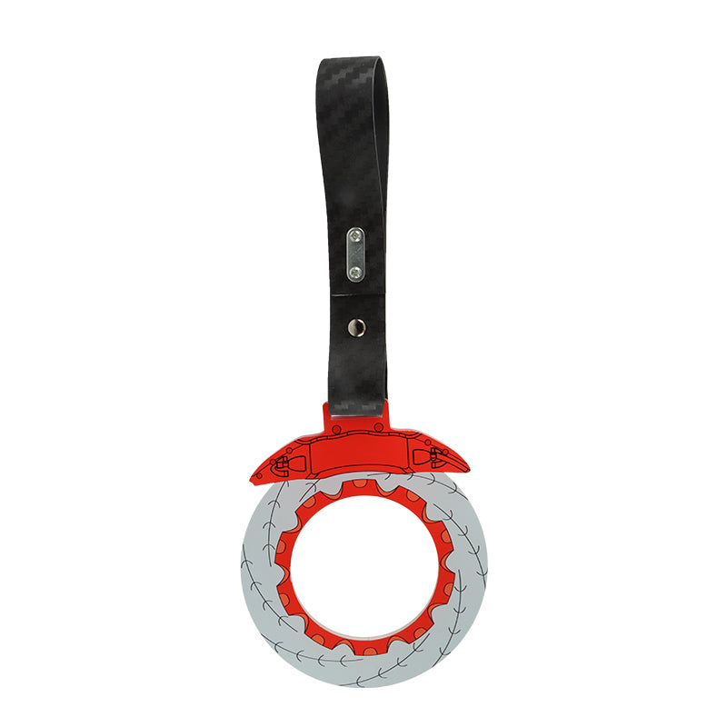 Brand New Brake Rotors Red TSURIKAWA Ring Subway Train Bus Handle Carbon Fiber Strap Charm Drift