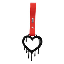 Load image into Gallery viewer, Brand New Drip Heart Black JDM TSURIKAWA Ring Subway Train Bus Handle Red Strap Charm Drift