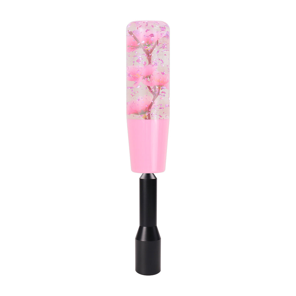 Brand New JDM Glitter Pink Rose Flowers Manuel Gear Stick Shift Knob M8 M10 M12 & Black Shifter Extender Extension