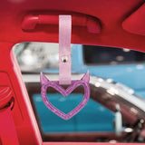 Brand New Devil Demon Heart Pink Glitter JDM TSURIKAWA Ring Subway Train Bus Handle Strap Charm Drift