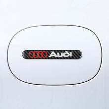 Load image into Gallery viewer, Brand New 2PCS AUDI Real Carbon Fiber Black Car Trunk Side Fenders Door Badge Scratch Guard Sticker