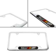 Load image into Gallery viewer, Brand New Universal 1PCS RALLIART Chrome Metal License Plate Frame