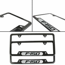 Load image into Gallery viewer, Brand New Universal 2PCS F-150 Carbon Fiber Look Metal License Plate Frame