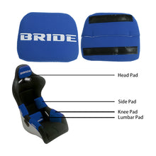 Load image into Gallery viewer, BRAND NEW 1PCS JDM BRIDE Racing Blue Tuning Pad For Head Rest Cushion Bucket Seat Racing