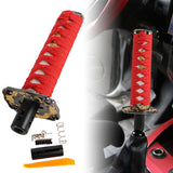 Brand New Universal 20CM Car Samurai Sword Red/White Automatic Gear Shift Knob Shifter Katana Metal