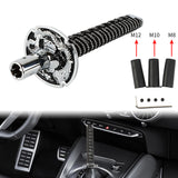 BRAND NEW UNIVERSAL 25CM JDM Samurai Sword Silver Shift Knob Shifter Alloy Katana Adapter M8 M10 M12