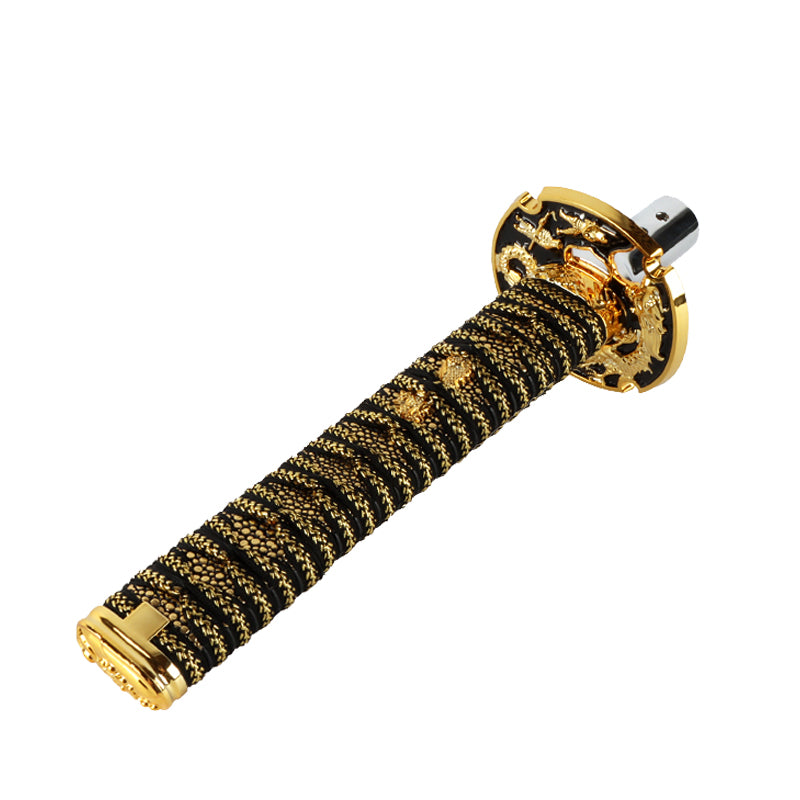 BRAND NEW UNIVERSAL 25CM JDM Samurai Sword Gold Shift Knob Shifter Alloy Katana Adapter M8 M10 M12