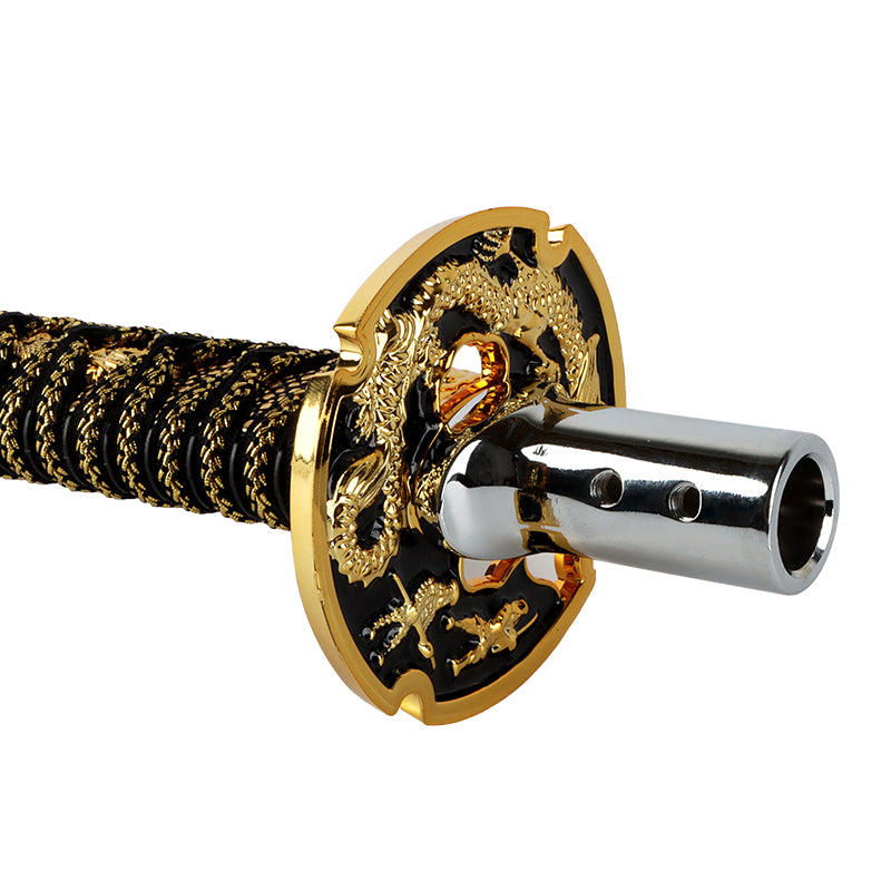 BRAND NEW UNIVERSAL 25CM JDM Samurai Sword Gold Shift Knob Shifter Alloy Katana Adapter M8 M10 M12