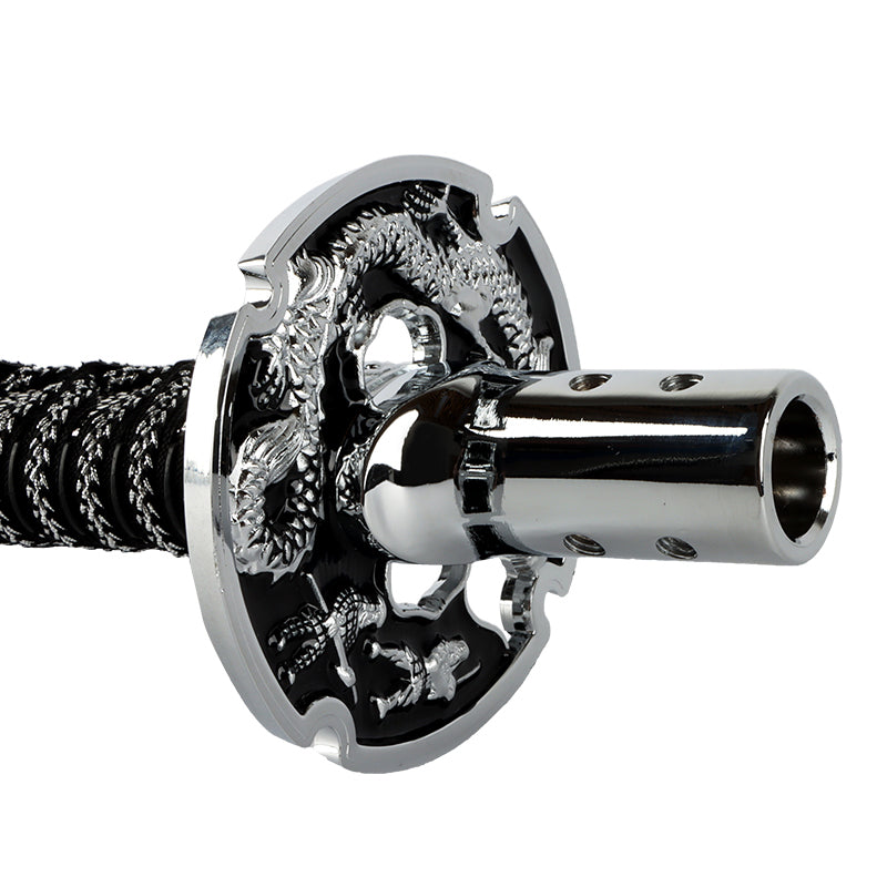 BRAND NEW UNIVERSAL 25CM JDM Samurai Sword Silver Shift Knob Shifter Alloy Katana Adapter M8 M10 M12