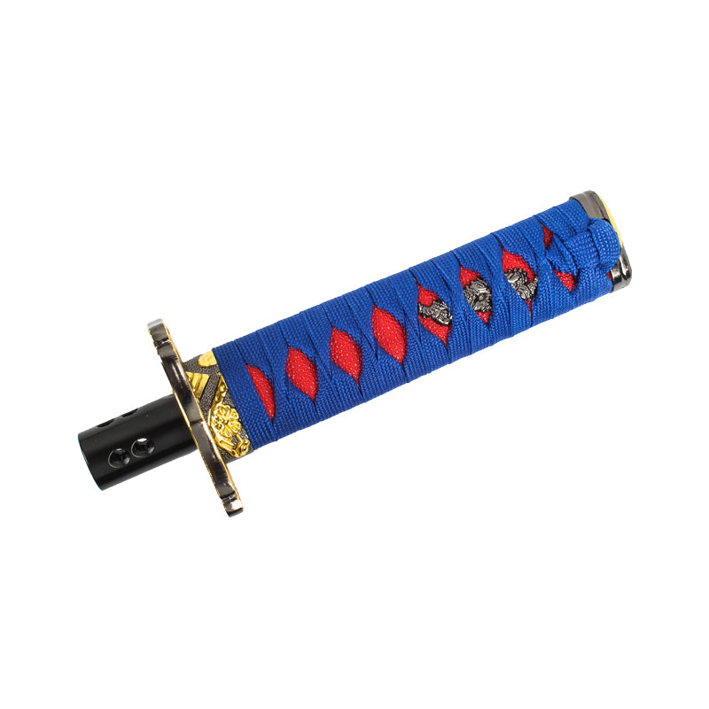 Brand New Universal 15CM Car Samurai Sword Blue/Red Automatic Gear Shift Knob Shifter Katana Metal