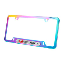 Load image into Gallery viewer, Brand New Universal 2PCS Scion Neo Chrome Metal License Plate Frame