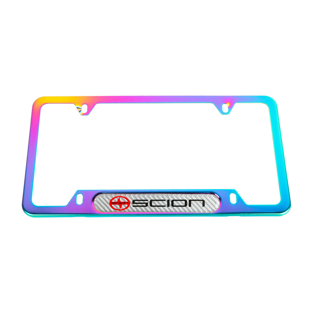 Brand New Universal 1PCS Scion Neo Chrome Metal License Plate Frame