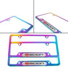 Load image into Gallery viewer, Brand New Universal 2PCS Scion Neo Chrome Metal License Plate Frame