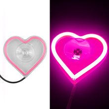 Load image into Gallery viewer, BRAND NEW UNIVERSAL LOVE HEART PINK LED Neon Flash Light Car Window Glow Electric Remote Control Lamp