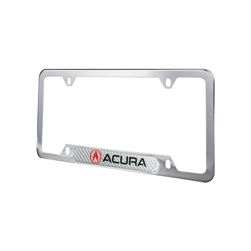 Brand New Universal 2PCS ACURA Chrome Metal License Plate Frame