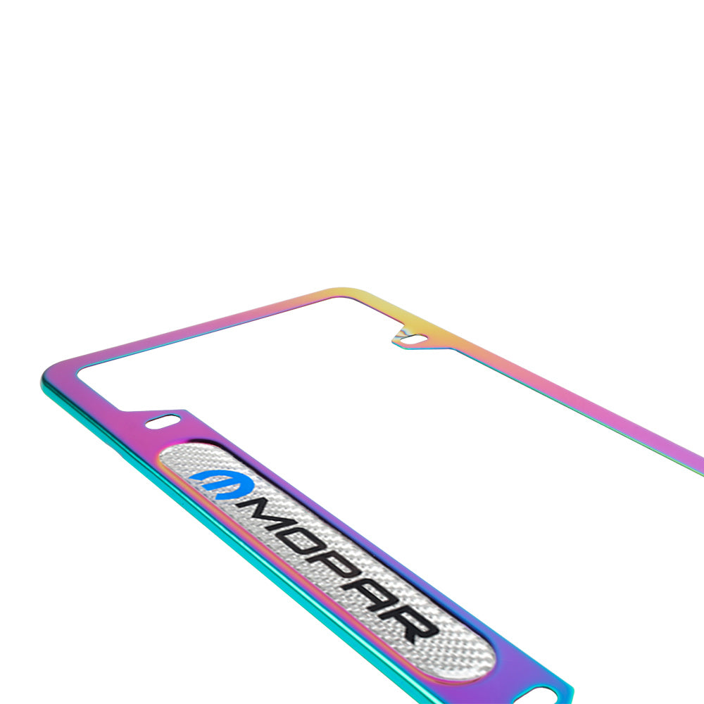 Brand New Universal 1PCS Mopar Neo Chrome Metal License Plate Frame